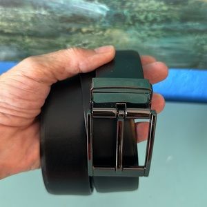 # Perry Ellis 36/90 Black Leather Belt Like new